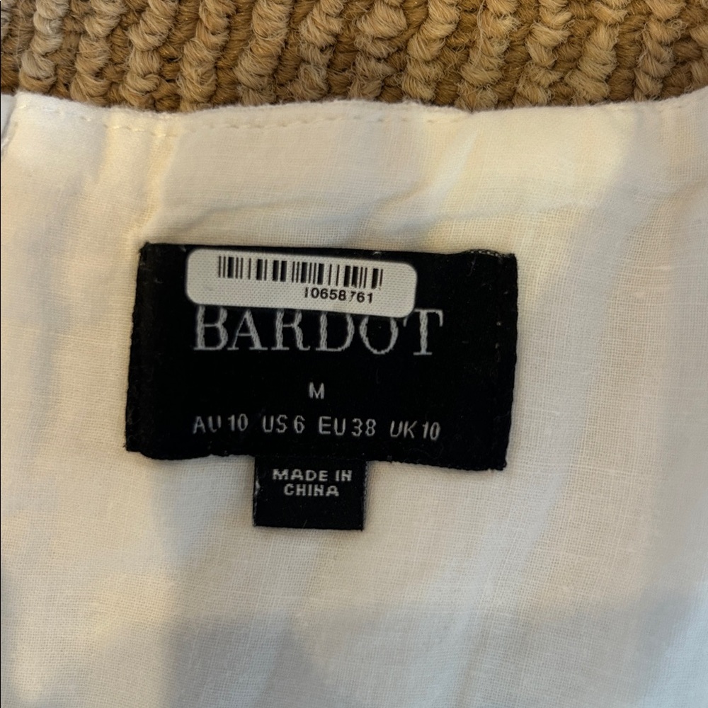 Bardot Sigma Corset linen Women Top in White size M 100% linen - Picture 12 of 14